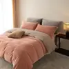 Conjunto de quatro peças em fleece de bebê de alta densidade grau A, design minimalista, cor sólida, duas cores, adequado para dormir sem roupa, antiestático, conjunto de fleece quente para bebê