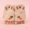 Guantes Calientes de Medio Dedo Plegables para Otoño e Invierno para Estudiantes Mujeres, Guantes Gruesos a Prueba de Frío con Forro de Felpa de Dibujos Animados Venta al por Mayor