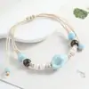 Popular Pulseira de Cerâmica Transfronteiriça Enfeites de Natal Maçã Concha Pulseira de Contas Estilo Floresta Versátil de Nicho Pulseira de Estudante