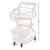 Carrinho de Compras Dupla Camada para Supermercado, Carrinho para Shoppings, Lojas de Conveniência, Ktv, Barracas de Rua, Carrinho de Compras Popular Online de Pegar Bonecos Atacado