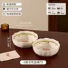 Bol de Cerámica de Alto Valor Bajo Esmalte Bol para Arroz Plato Vajilla Set Plato para Sopa Bol con Doble Asa Vajilla de Cerámica Regalo de Inauguración