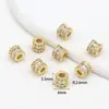 18k microincrustación cuentas de azúcar cuentas de circonita accesorios para joyería diy rueda de hilo de mano cintura pequeña toroide cuentas redondas C45