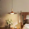 Luminária Pendente Ufo Popular do Fabricante Alemão 2026, Luminária de Barra Cor de Noz Retrô, Novo Estilo Chinês