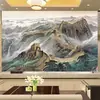 Nuevo estilo chino Gran Muralla pintura de paisaje pared de fondo de TV papel tapiz tela de pared sala de estar oficina mural decorativo atmosférico
