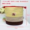 Cubo de la Fortuna para Sala de Estar, Cuenco del Tesoro, Cesta de Almacenamiento de Ropa para Dormitorio Tejida con Cuerda de Algodón, Cesta Redonda para Almacenamiento de Juguetes, Almacenamiento Decorativo