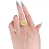 Anillo Popular de Estrella de Ocho Puntas Cepillado de Xiaohongshu Anillo de Estrella de Seis Puntas Brillante Estilo Vintage de Mediados de Siglo
