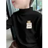 Y2283# Camisa de Respaldo de Cuello Semi-alto De Rong para Niños Ropa de Otoño Ropa Cálida Forrada de Polar Manga Larga Chaqueta Grande para Niños