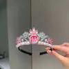 Diadema Corona para Niñas Frozen Elsa Diamante Azul Perla Diadema Primavera y Verano Vestido de Actuación Accesorios para Disparos