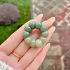 Pulsera de Raíz de Bodhi Natural al por Mayor con Degradado Verde, Cuentas de Raíz de Bodhi para la Buena Fortuna, Cuentas de Oración Budistas