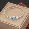 Nueva Joyería Transfronteriza, Pulsera de Ojo con Goteo de Aceite, Pulsera Personalizada de Acero Inoxidable, Pulsera de Corazón de Moda B441