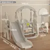 [Escada para Bebê com Escorregador para Uso Familiar Interno e Externo, Balanço para Crianças, Piscina de Bolinhas para Bebê, Bolas Oceânicas]