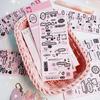 [Stock Listo Venta Flash] Serie Dulce Asia Call Calcomanías de Estrellas con Letras Inglesas Rosa y Negro Cuenta Manual Guka Kawika