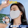 Mascarilla de Protección Solar de Verano Personalizada con Abertura para Beber Agua, Transpirable, Sin Marcas, Protección Ocular, Mascarilla de Protección UV Estéreo 3D