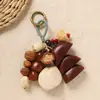 Nuevo colgante de bolsa de cuentas de semillas que cumple deseos estilo chino, llavero de Bodhi natural tejido a mano, decoración artística retro para bolsa