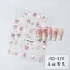 Pegatinas de uñas de Navidad de otoño e invierno al por mayor relieve tridimensional Santa Reno copo de nieve caricatura usar pegatinas de uñas