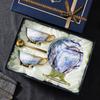 Conjunto de Xícaras de Café de Porcelana Fina e Elegante, Caixa de Presente Exquisita e Luxuosa com Xícara e Pires de Cerâmica, Presente de Inauguração