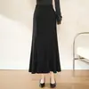 Falda simple y elegante de cola de pez para ir al trabajo, falda bodycon elegante de longitud media y cintura alta, nueva media falda de cintura alta Otoño e Invierno 2026