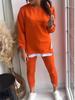 Marca 2024 Outono Estilo Urbano Roupas Femininas Colagem Poliéster Manga Longa Moda Casual Conjunto Origem Fornecimento