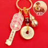 Pingente de chaveiro da sorte em liga estilo chinês, acessório de metal, ornamento decorativo para pendurar estilo étnico para carro e bolsa