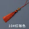 Lingzhen Marcador de página con colgante de borla de 8 cm Colgante de abanico con borla Colgante para teléfono móvil Colgante de bolsa de joyería estilo antiguo
