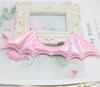 Cuero Oro Rosa Lentejuelas Diablo Ángel Alas de Murciélago DIY Diablo Bar Material para Accesorios de Cabello Hechos a Mano