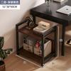 Rack de armazenamento de mesa de computador Piso Multi-Camada Carrinho de Ferro Forjado Rack de Armazenamento Móvel Armário de Armazenamento de Documentos de Escritório