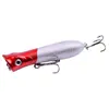 10 colores Nuevo señuelo Popa 8cm 10.7g equipo de pesca para comercio electrónico Anzuelo #6 Negro Señuelo de plástico