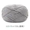 Ovillo de Hilo de Algodón Leche de 4 Hebras, Ovillo de Hilo Medio-Grueso para Crochet Hecho a Mano, Muñeca de Crochet DIY, Bolso, Hilo para Suéter de Bebé