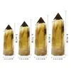 Cristal Natural Citrino Brasileño Prisma Hexagonal de Punta Única Piedra Cruda Cristal Pulido Piedra de Energía Columna de Cristal Adorno