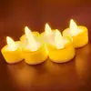 Luz de vela electrónica LED pequeña de té redonda sin humo para festival Día de San Valentín accesorios de propuesta venta al por mayor