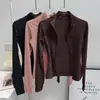 Chaqueta Deportiva de Manga Larga para Correr con Cuello Alto para Mujer, Cintura Adelgazante, Top Versátil para Fitness, Entrenamiento de Pilates, Yoga