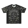 Camiseta de Secagem Rápida de Verão Estilo Americano Malha Esportiva Camuflada Manga Curta Camiseta da Liga de Futebol de Verão Camisa Masculina Cool de Manga Curta para Motociclista