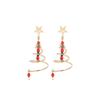 Conjunto de pendientes navideños, estilo europeo y americano, para hombre mayor, campana, muleta, copo de nieve, hierba, anillo, joyería para las orejas, combinación de pendientes para mujer