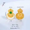 Colgante de Calabaza Dulce con Lazo de Corazón de Cristal Natural, Cuentas Espaciadoras para Accesorios de Bricolaje con Fuerte Retención de Color en Arena Dorada Antigua