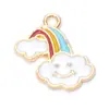 1 pieza Colgante de Aleación con Goteo de Aceite de Color Hecho a Mano DIY Lindo Unicornio Vestido de Princesa Pulsera Collar Accesorios