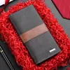 Nueva cartera larga para hombre, ultradelgada, múltiples ranuras para tarjetas, estilo de negocios simple, cartera vintage para hombre, cartera de cuero con retazos de moda
