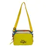 2026 Nueva Moda Transfronteriza Bloque de Color Dopamina Bolso Cruzado Bolso Simple de Nylon Lindo Bolso Cuadrado Pequeño Bolso para Teléfono
