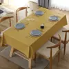 Toalha de Mesa Redonda Cor Sólida Simples Impermeável À Prova de Óleo Descartável Anti-Escaldante pvc Toalha de Mesa Imitação Algodão e Linho Toalha de Mesa para Mesa de Chá Tapete de Mesa