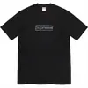 Camiseta Unisex de Manga Corta Supreme Trendy Streetwear Milán Algodón Puro Peso Pesado Clásica Suelta Versátil con Letras
