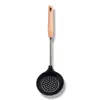 Juego de 4 Utensilios de Cocina de Silicona con Mango de Madera para Cocina Casera, Espátula de Cocina Antiadherente, Cuchara para Sopa, Espátula de Silicona