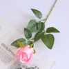 Flor de simulación capullo de rosa individual capullo de rosa a mano capullo de rosa Día de San Valentín rosa flores artificiales exhibición en casa flores de simulación venta al por mayor