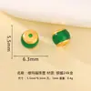 Plata 925 Chapada en Oro Cera de Abeja Ámbar Amatista Amarilla Birmana Ágata Verde Cuentas Espaciadoras Cuentas de la Fortuna Pulsera DIY Accesorios de Joyería