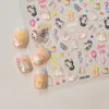 Calcomanías para uñas 5D en relieve, equipaje, cuaderno, impermeables, graffiti, cachorro lindo, calcomanías para uñas tridimensionales, punto, cabello