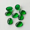 Anillo Ovalado Cara de Ágata Imitación Pasador Verde Incrustado Sensación Forma de Huevo DIY Resina Gato Ojo de Gema Material Pegatina