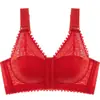 Lingerie Atacado para Seios Grandes, Estilo Fino, Anti-Queda, Sutiã com Fecho Frontal Ajustável, Tamanho Plus, Sutiã Sem Fio