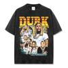 Cross-border American-style Lil Durk Lil Durk estampado lavado camiseta de manga curta gola redonda manga comprida suéteres com capuz para homens