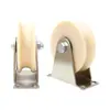 Rueda de ranura en V de nailon rueda de ranura en U plástico polea simple carrito para puerta corrediza guía de cable de acero tamaño guía accesorios