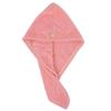 Touca Secadora de Cabelo de Camada Única Turbante Fleece Coral Absorvente Secagem Rápida Touca de Banho Dormitório Adulto Toalha para Secar Cabelo Longo