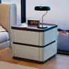 Mesa de noche con cerradura de contraseña Nueva habitación moderna simple armario de almacenamiento mesa de noche inteligente de alta gama