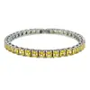 Pulsera de circonita de lujo ligero transfronteriza europea y americana para mujer, popular, versátil y única, pulsera de tenis de fila única colorida de alta gama